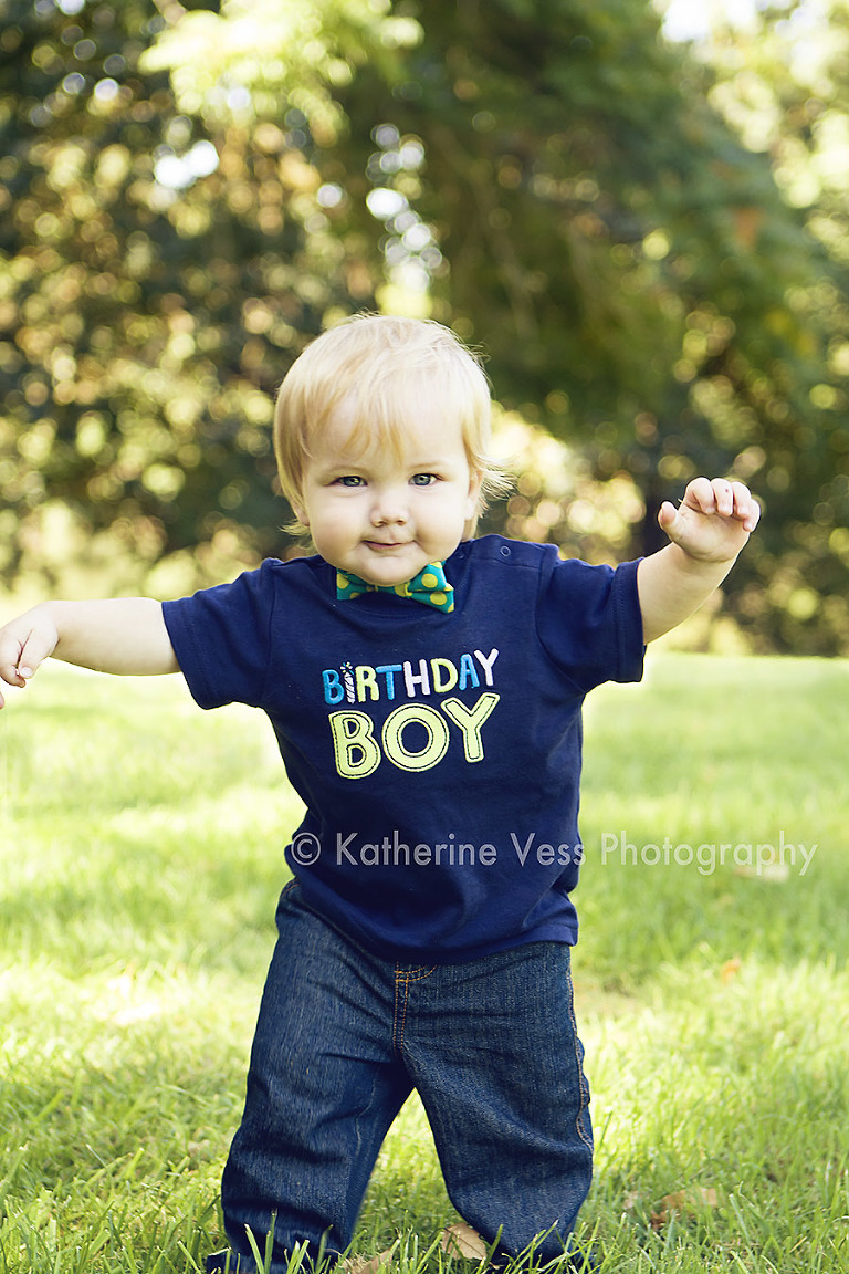 Cute little boy turns 1