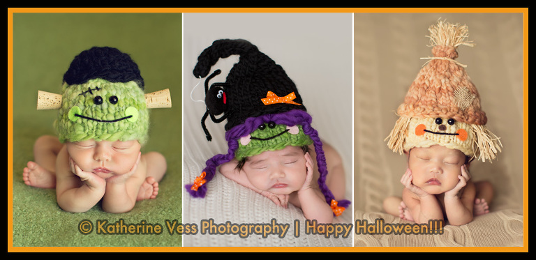 cute newborn halloween, newborn scarecrow, newborn witch, newborn frankenstein