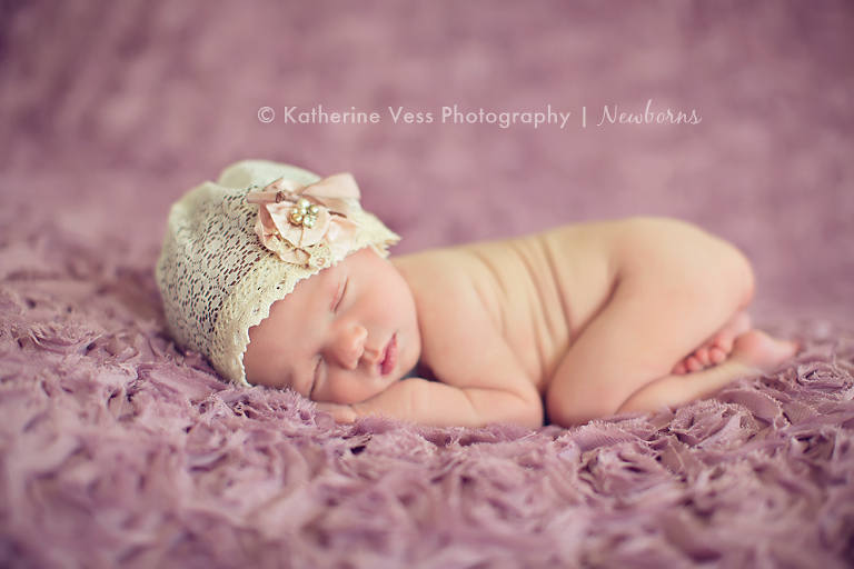 baby girl in bonnet