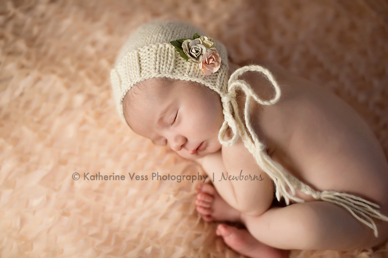 baby girl in bonnet