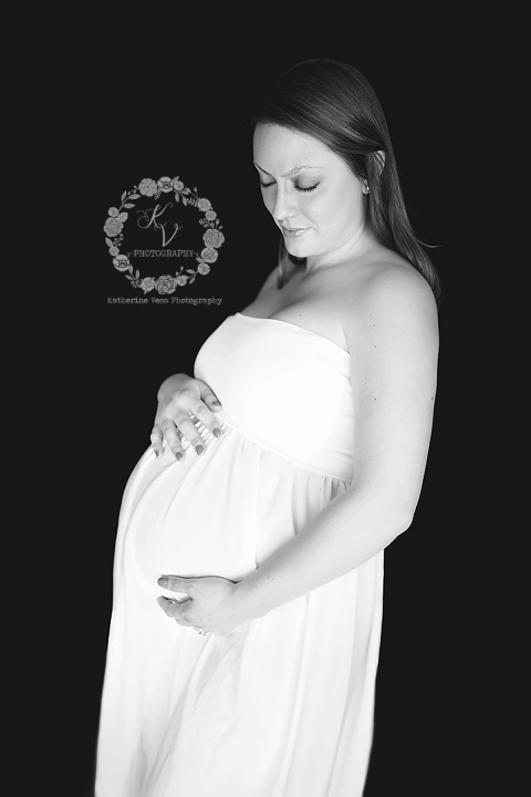 pretty black and white maternity
