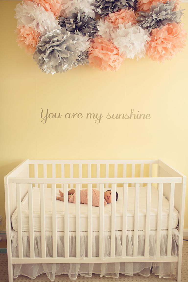 baby in crib with You Are My Sunshine