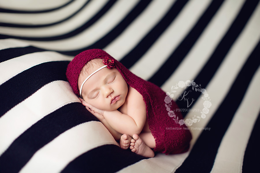 wrapped newborn girl