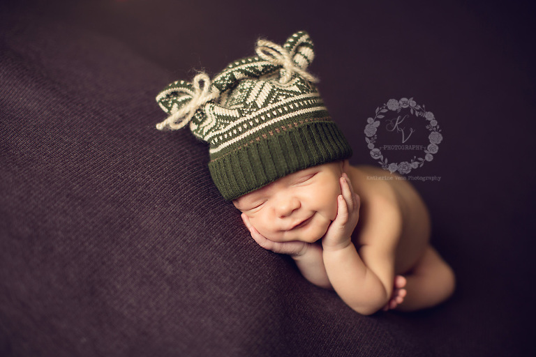 smiling newborn