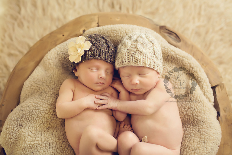 sweet newborn twins, boy, girl