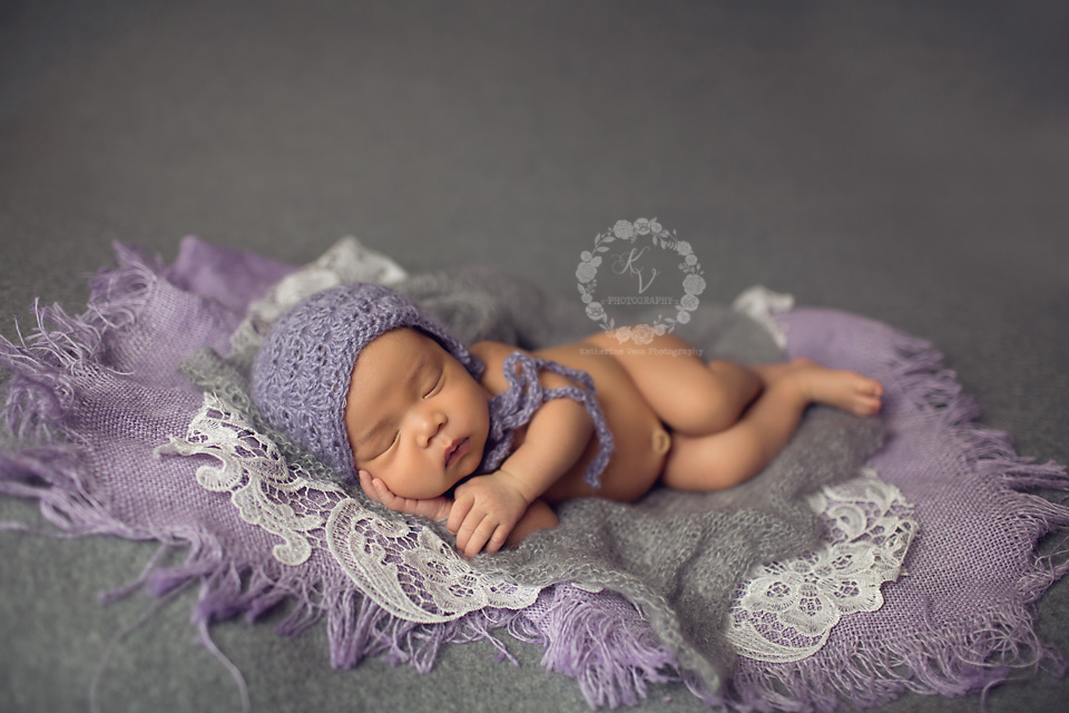 newborn side laying pose