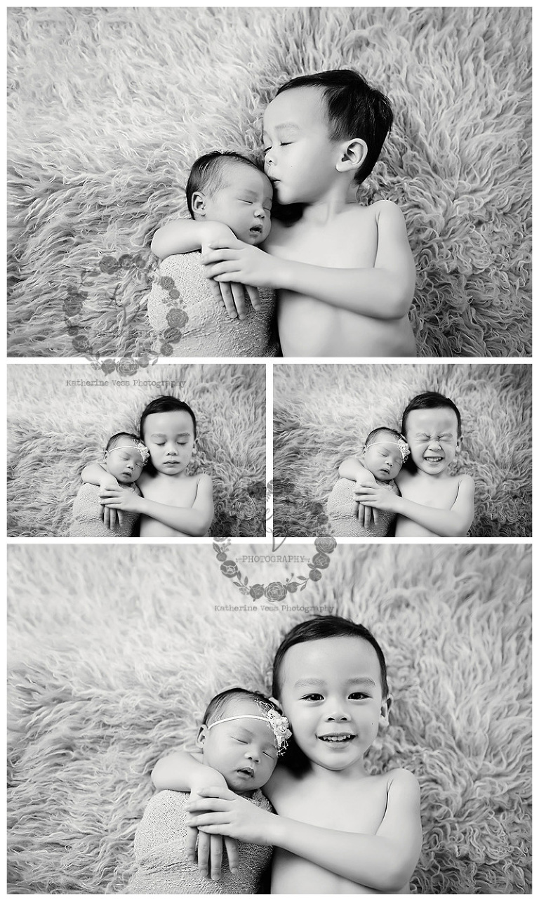 newborn with sibling