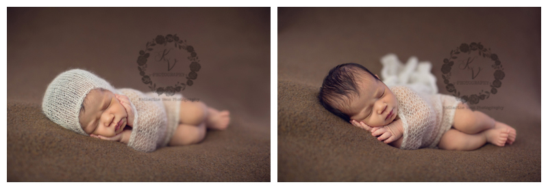 newborn baby boy in cute side laying pose
