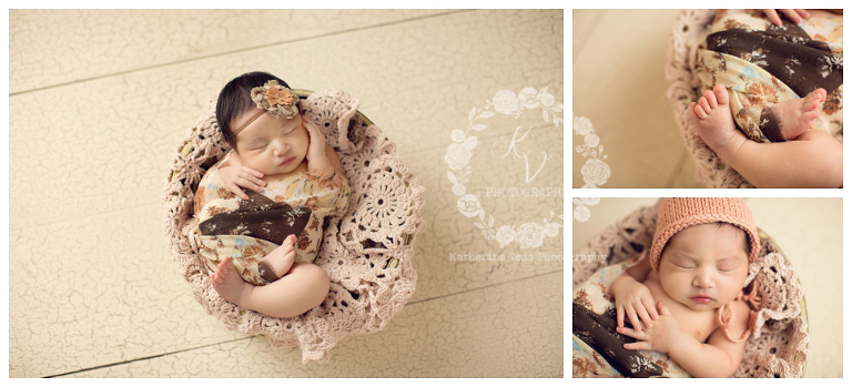 vintage newborn setup