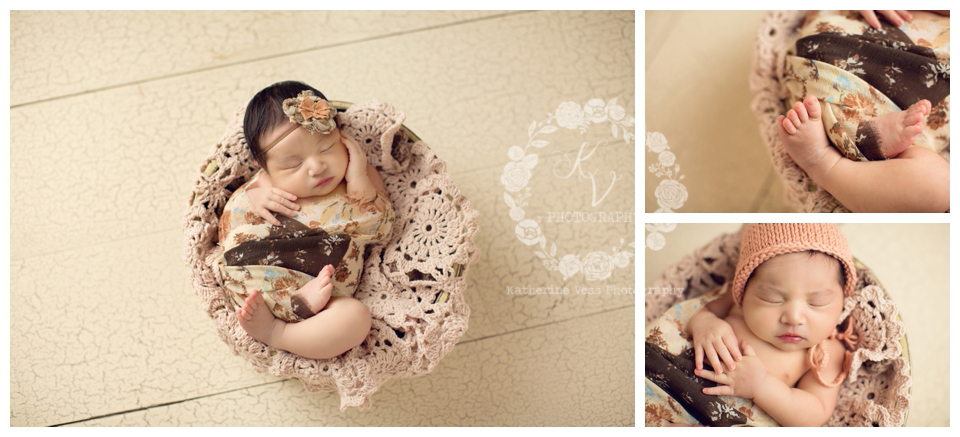 vintage newborn setup