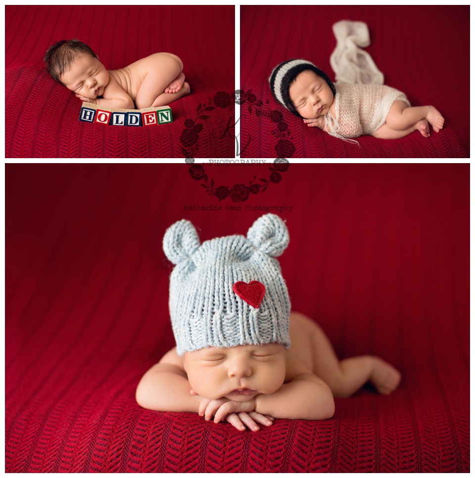 newborn with name blocks