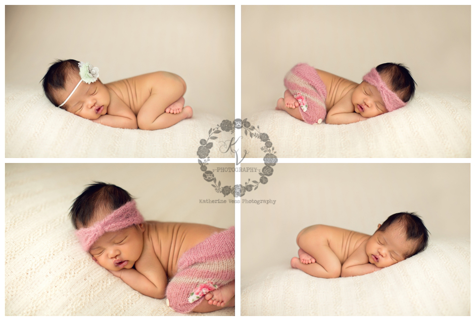 newborn tushie up pose
