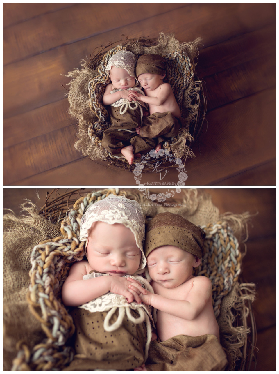 newborn twin, boy/girl, cute coordinating outfits