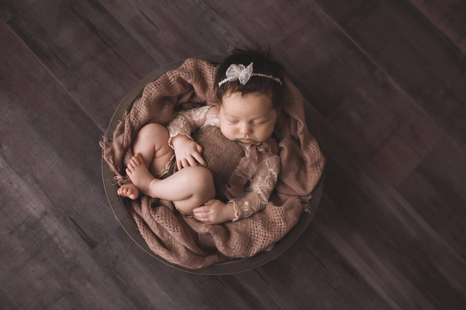 newborn photography sacramento baby girl in prop
