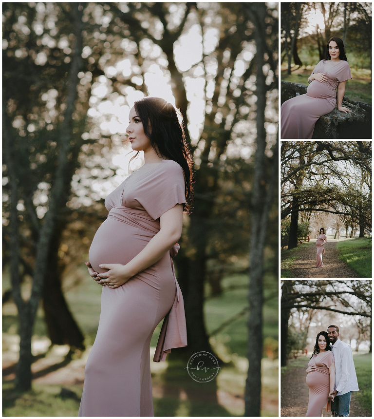 pretty pastel outdoor maternity photo