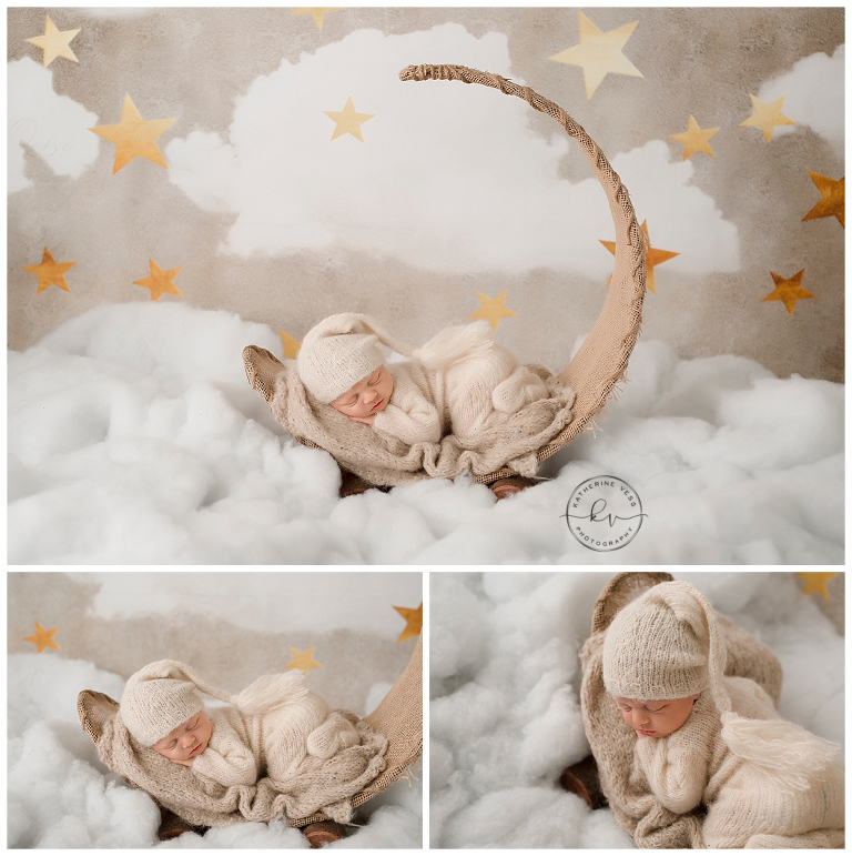 baby on a rustic moon sacramento CA newborn photographer 