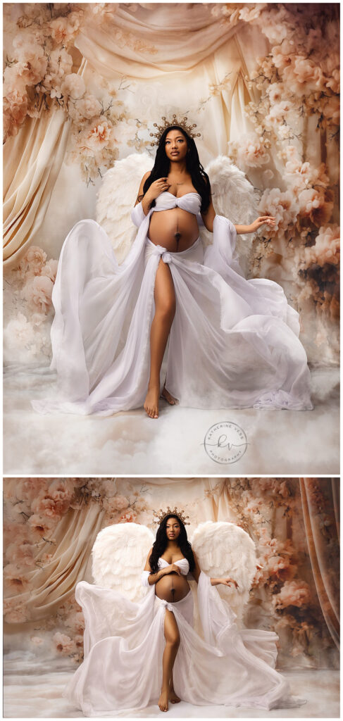 majestic angel wing queen maternity images
