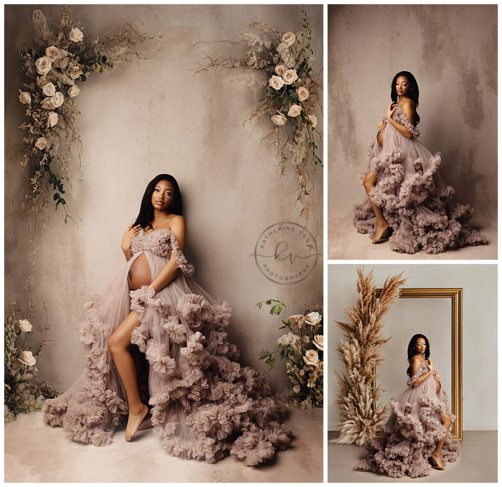 soft, feminine, tasteful, maternity images